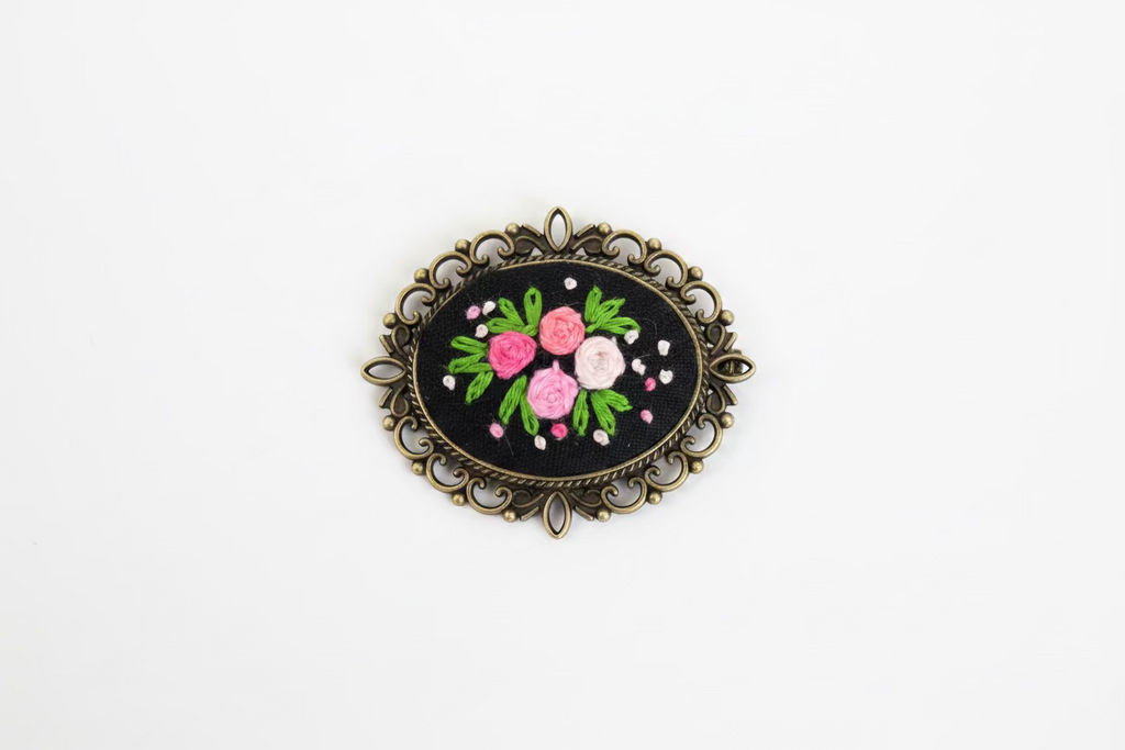 Mini Hand Stitched Embroidery with Chain